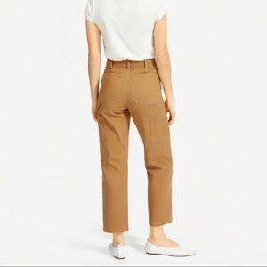 Everlane carpenter pants in golden brown